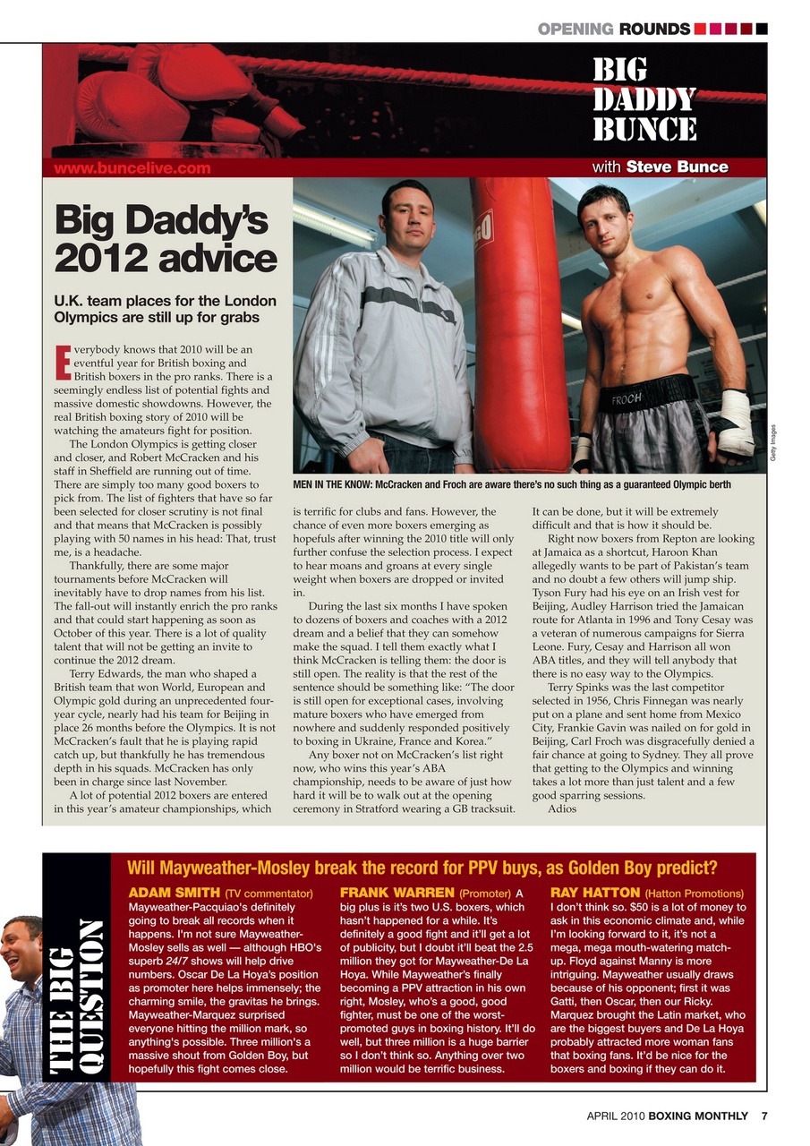 Boxing Monthly Preview Pages
