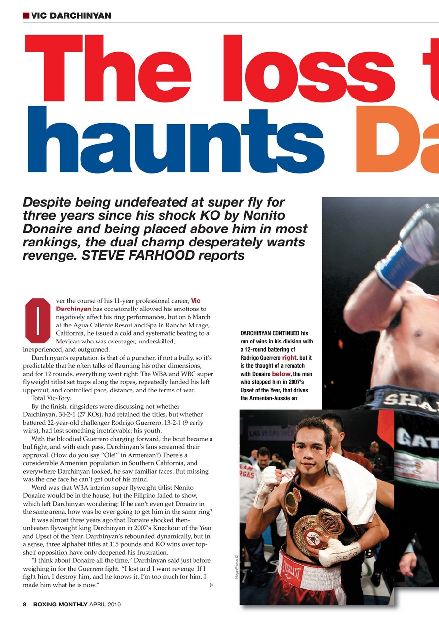 Boxing Monthly Preview Pages