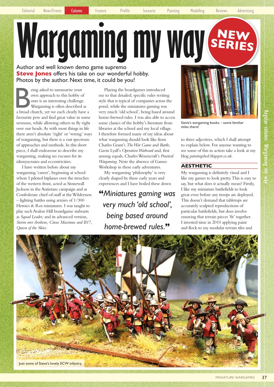 Miniature Wargames Preview Pages