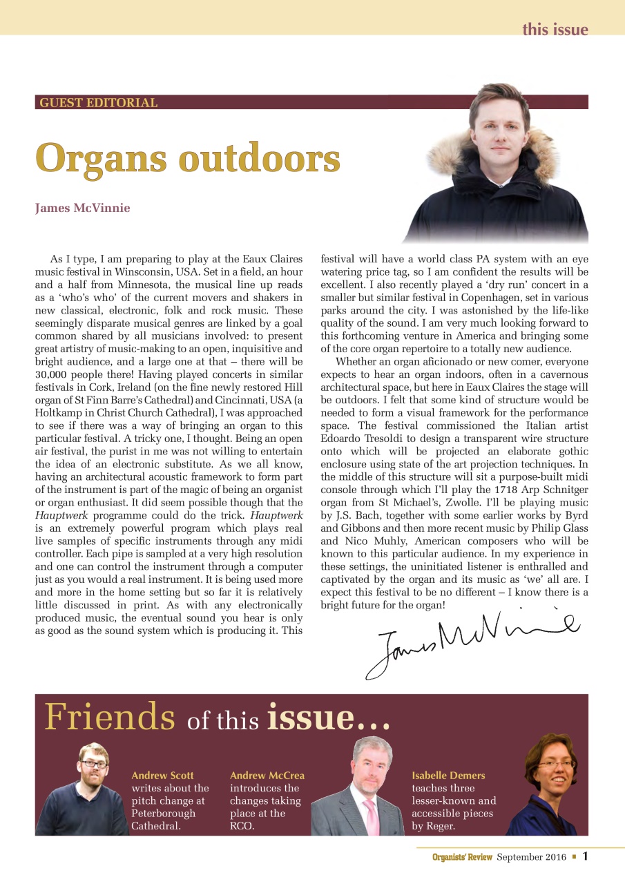 Organists' Review Preview Pages