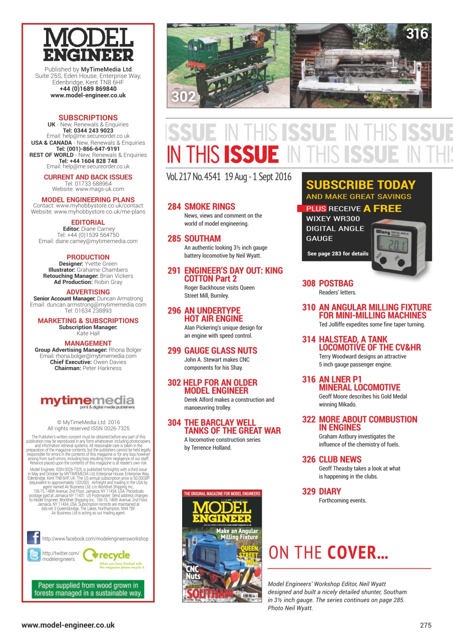 Model Engineer Preview Pages