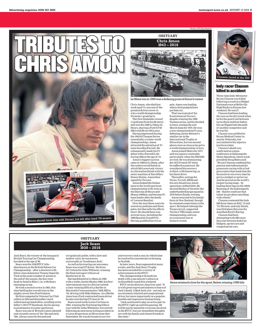 Motorsport News Preview Pages