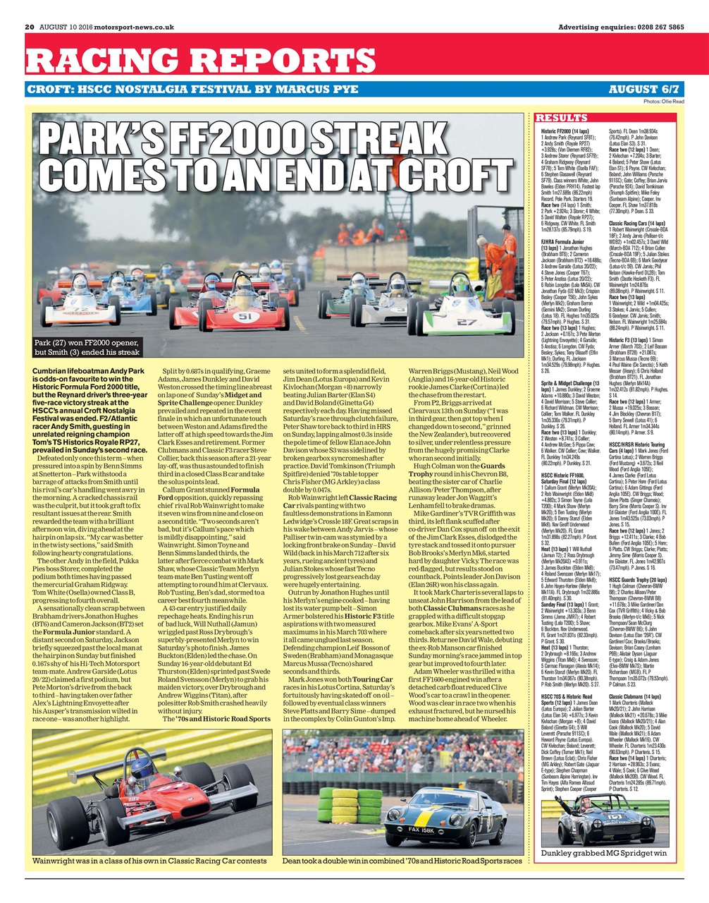 Motorsport News Preview Pages