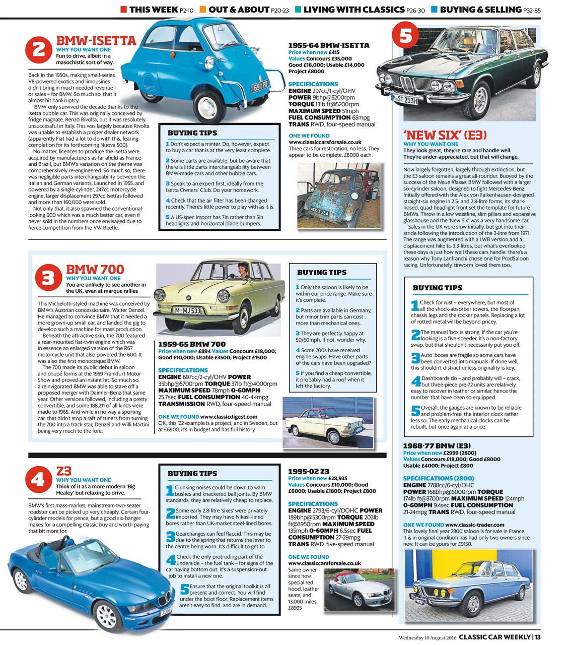 Classic Car Weekly Preview Pages
