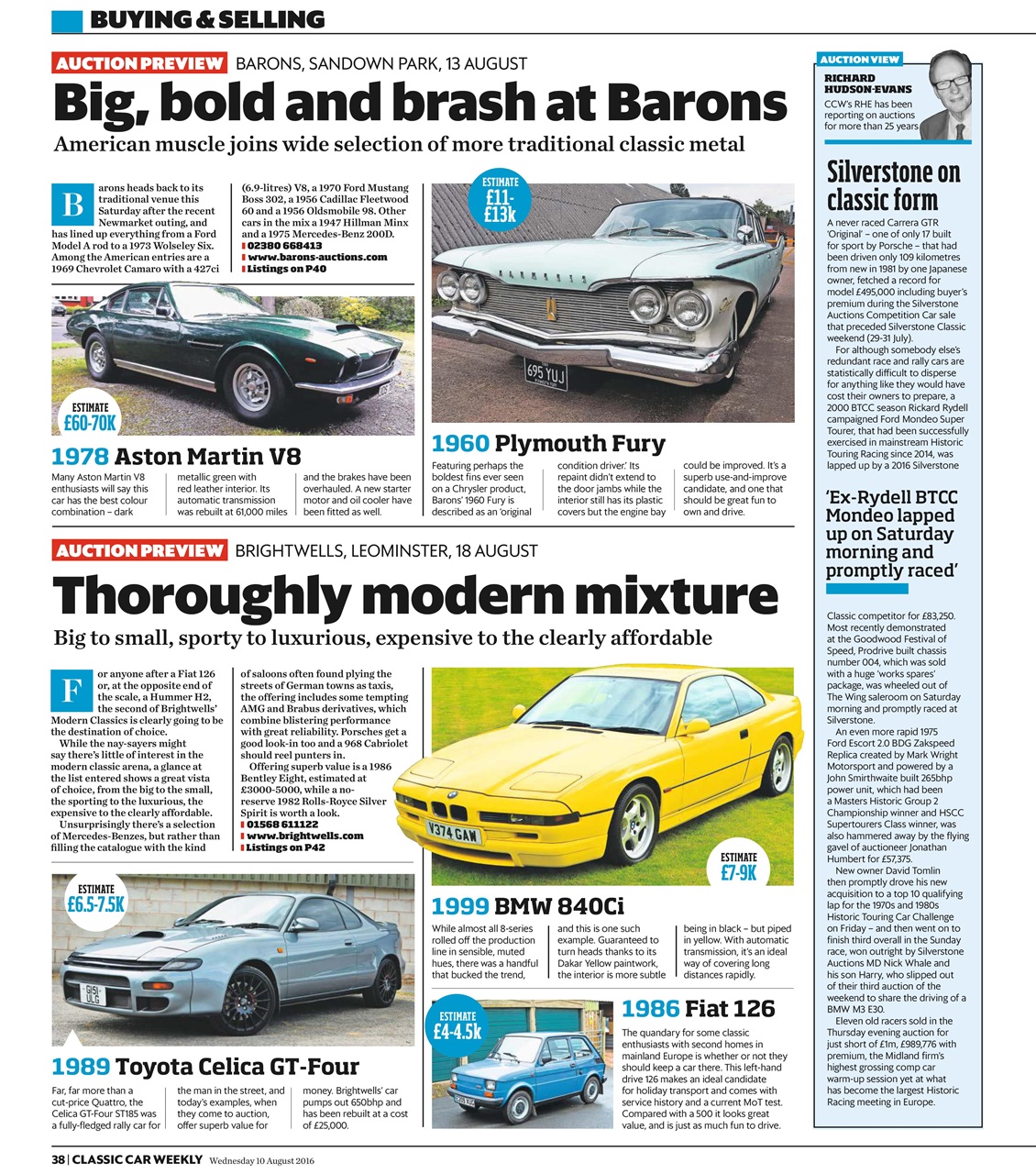 Classic Car Weekly Preview Pages