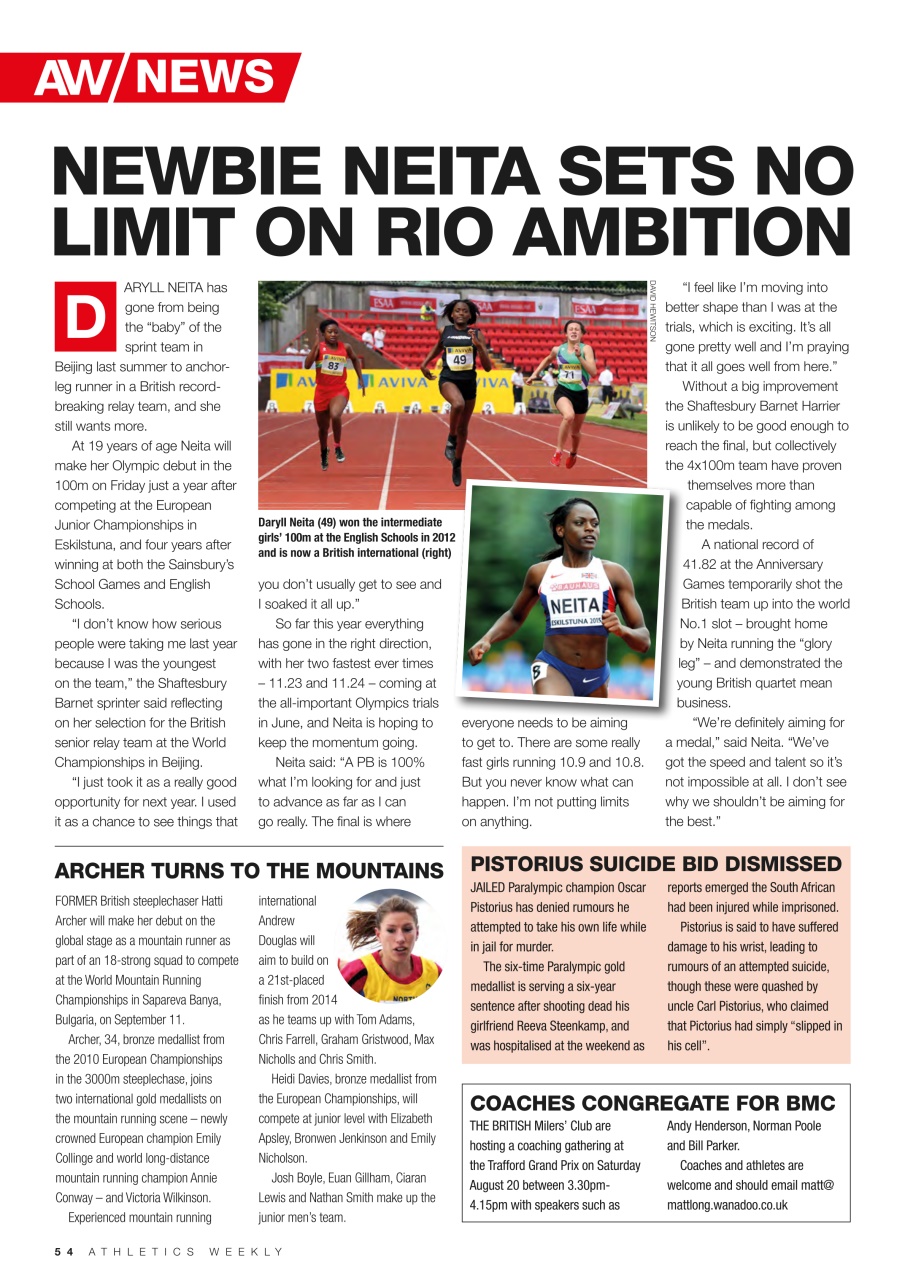 AW – Athletics Weekly Magazine Preview Pages
