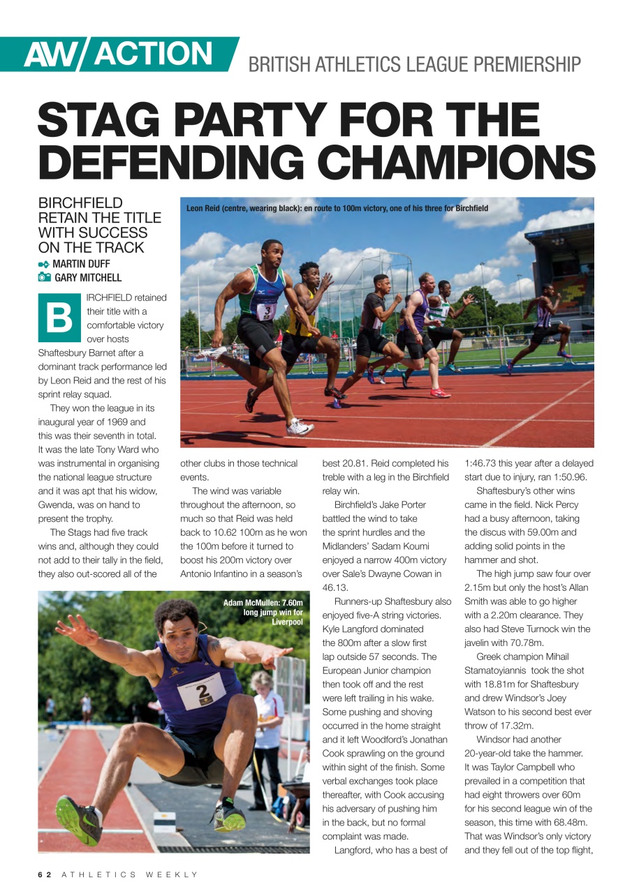AW – Athletics Weekly Magazine Preview Pages