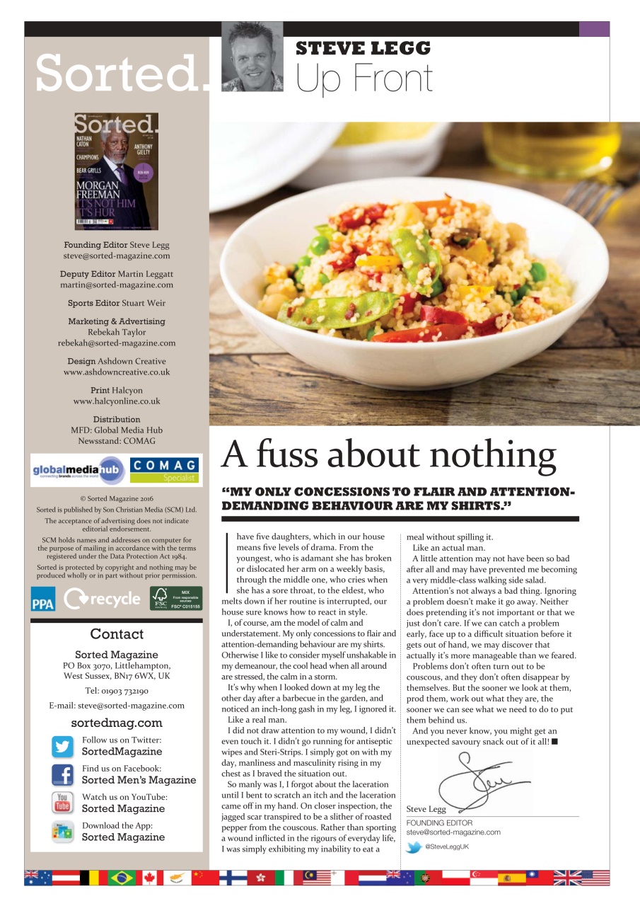 Sorted Magazine – The men's mag with morals Preview Pages