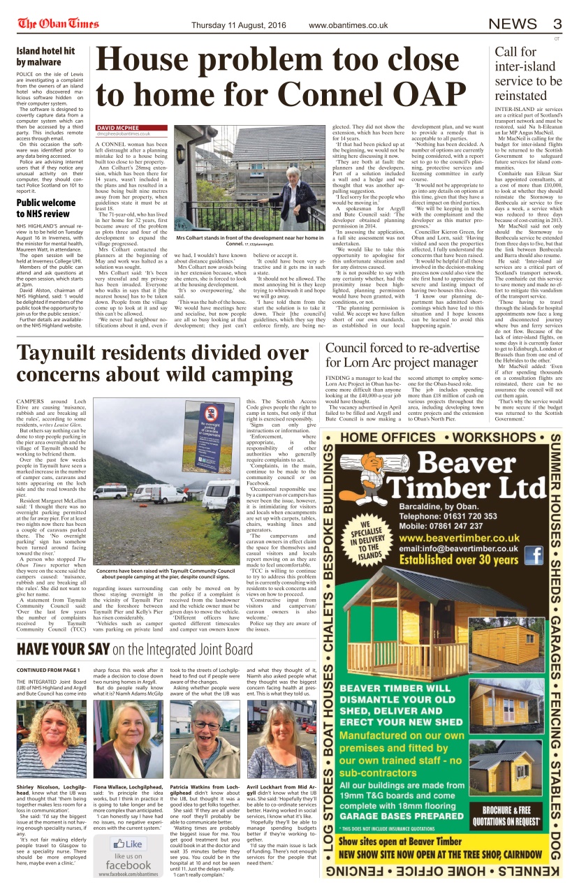 The Oban Times & Lochaber Times Preview Pages