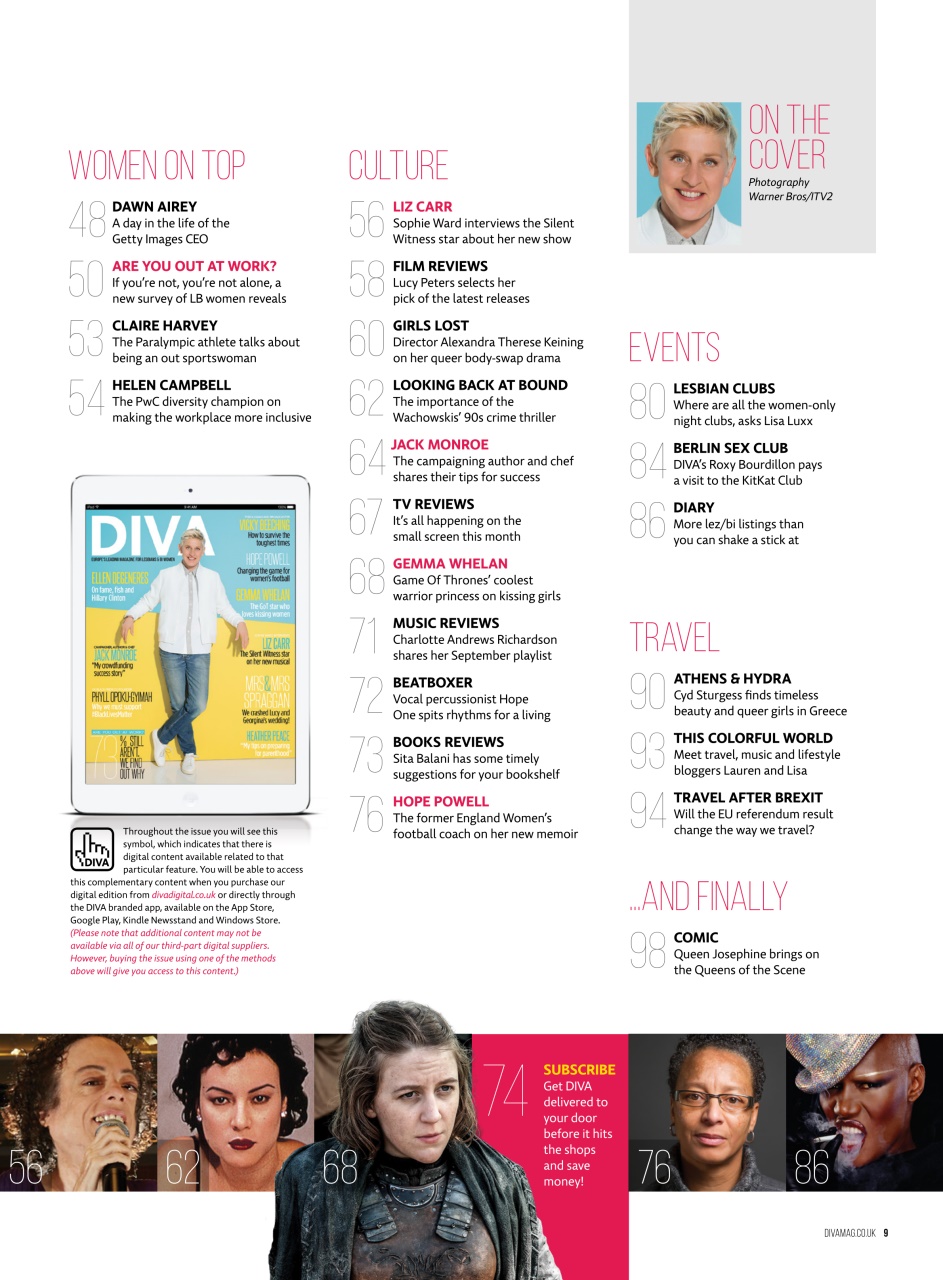 DIVA Magazine Preview Pages