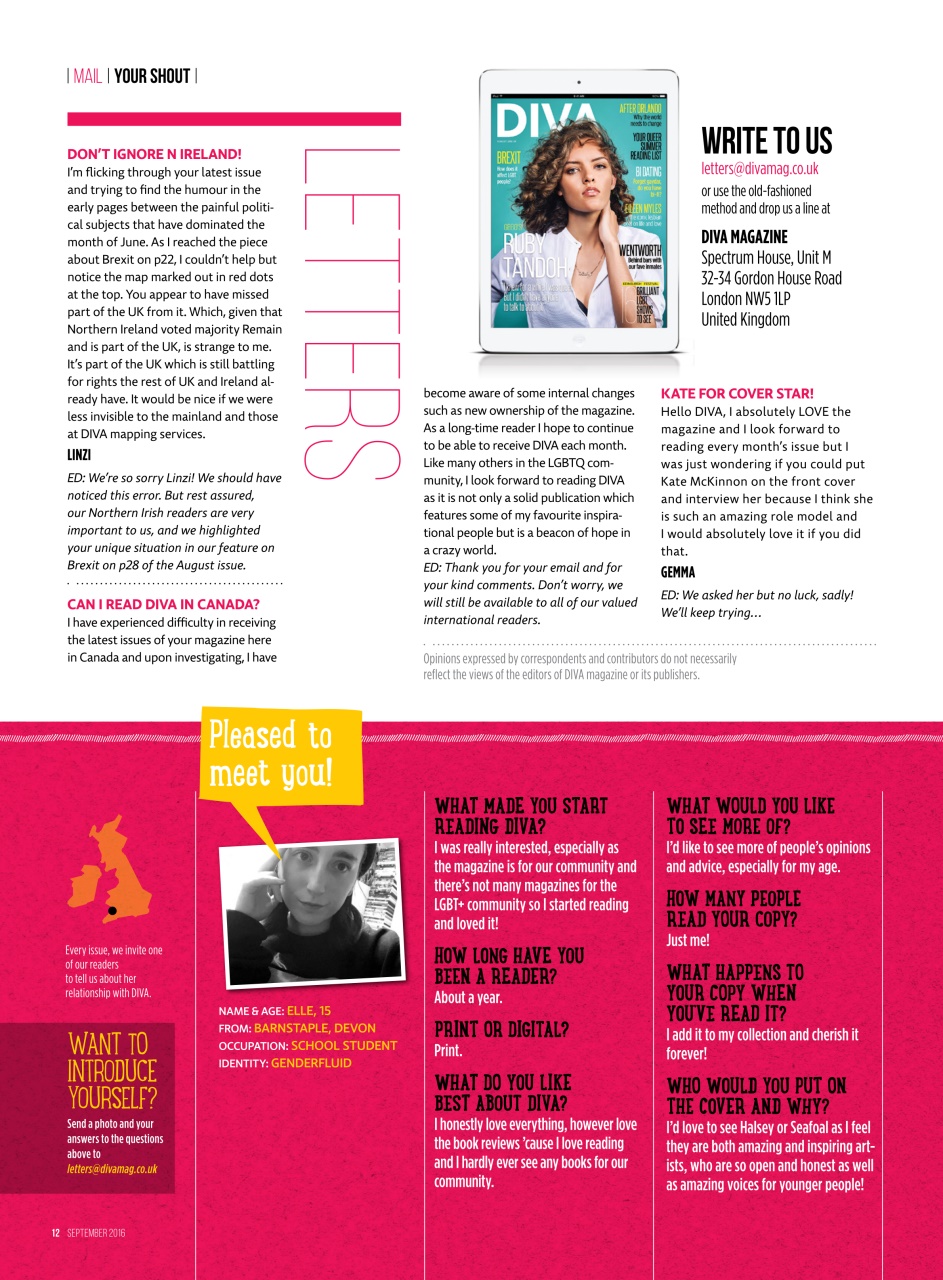 DIVA Magazine Preview Pages