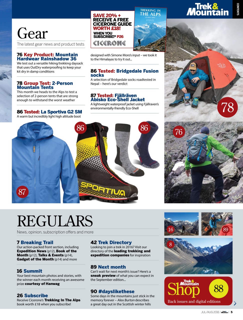Trek & Mountain Magazine Preview Pages