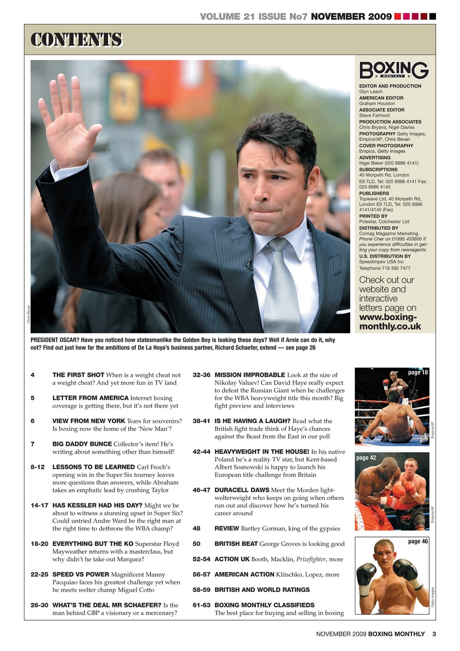 Boxing Monthly Preview Pages