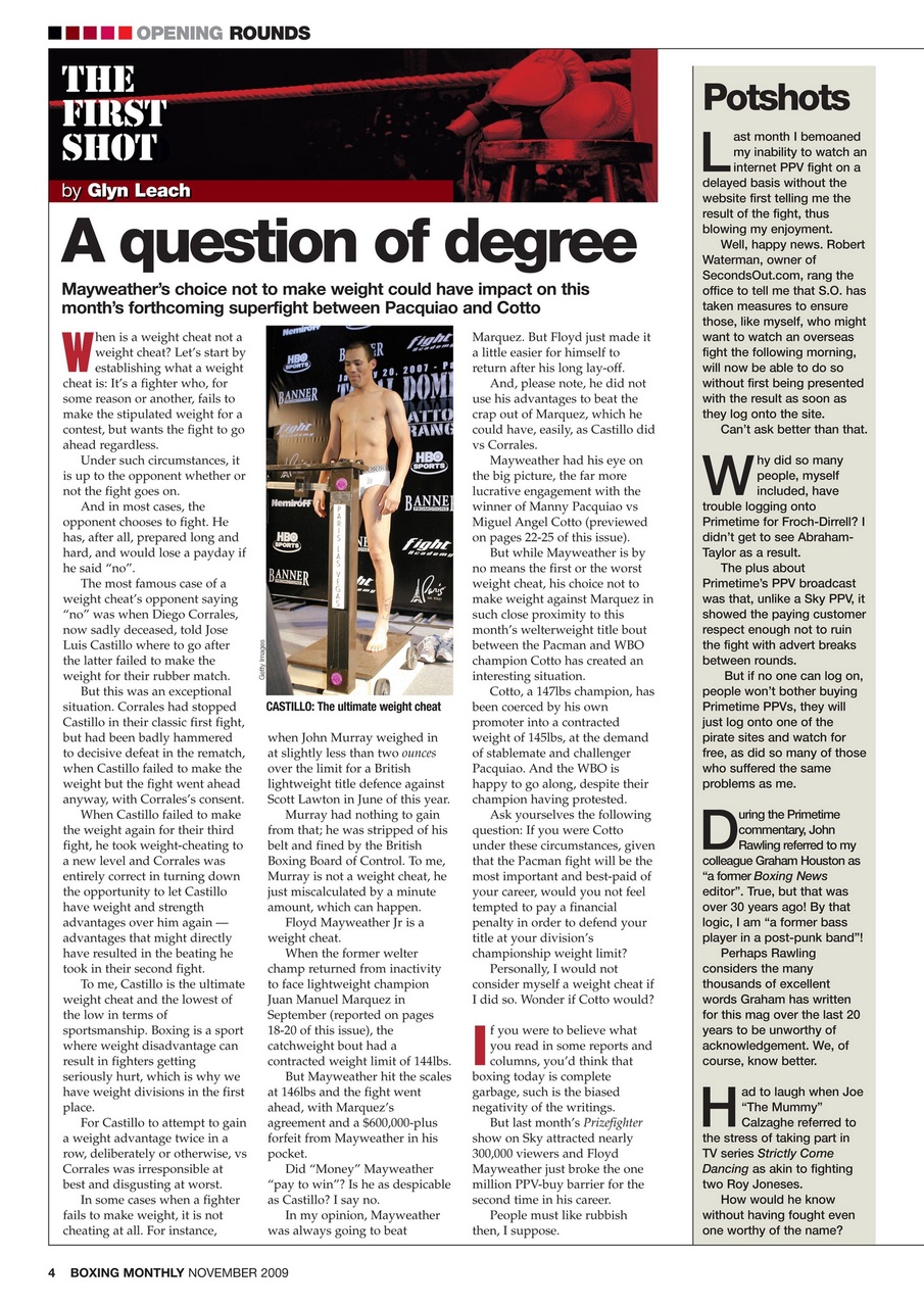 Boxing Monthly Preview Pages