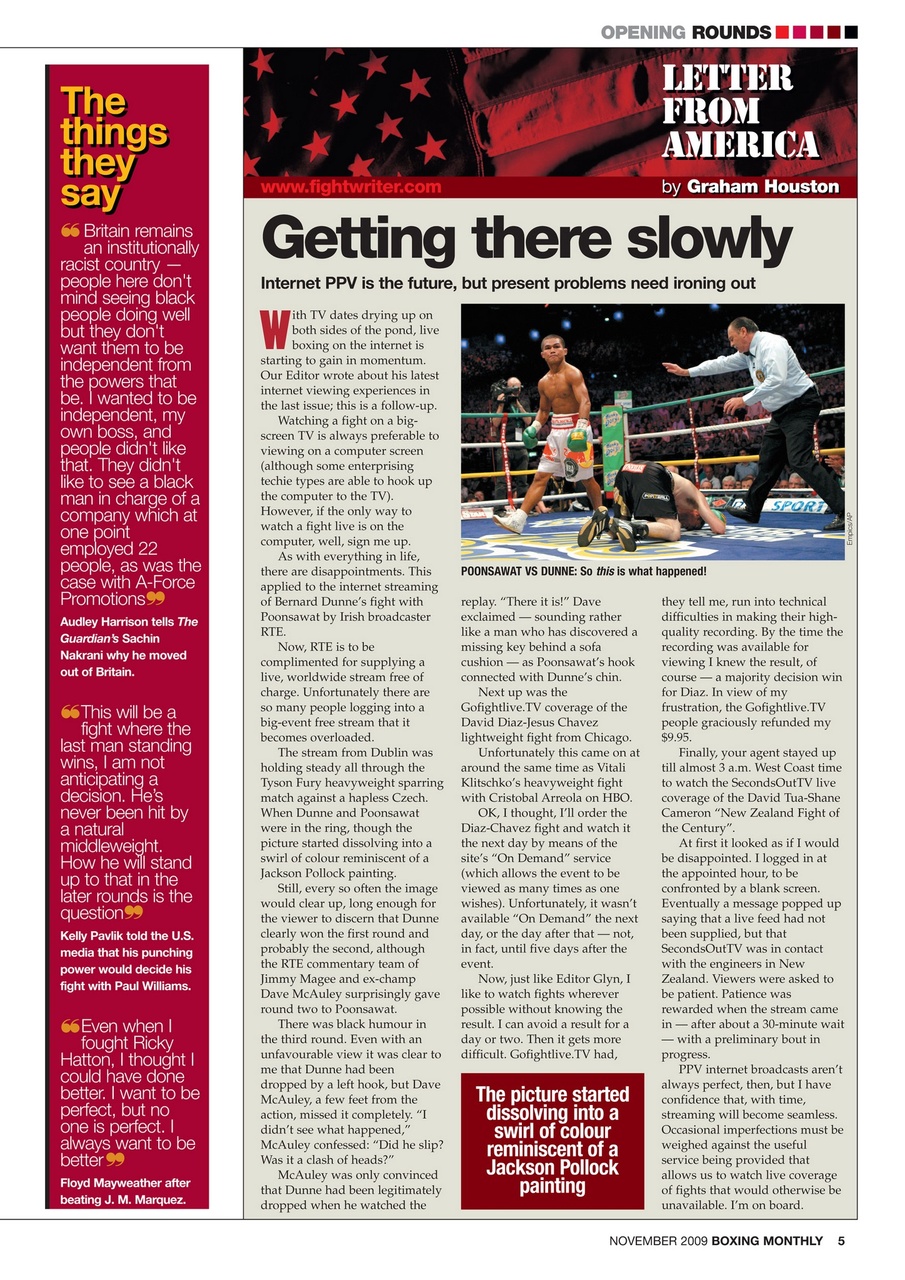 Boxing Monthly Preview Pages