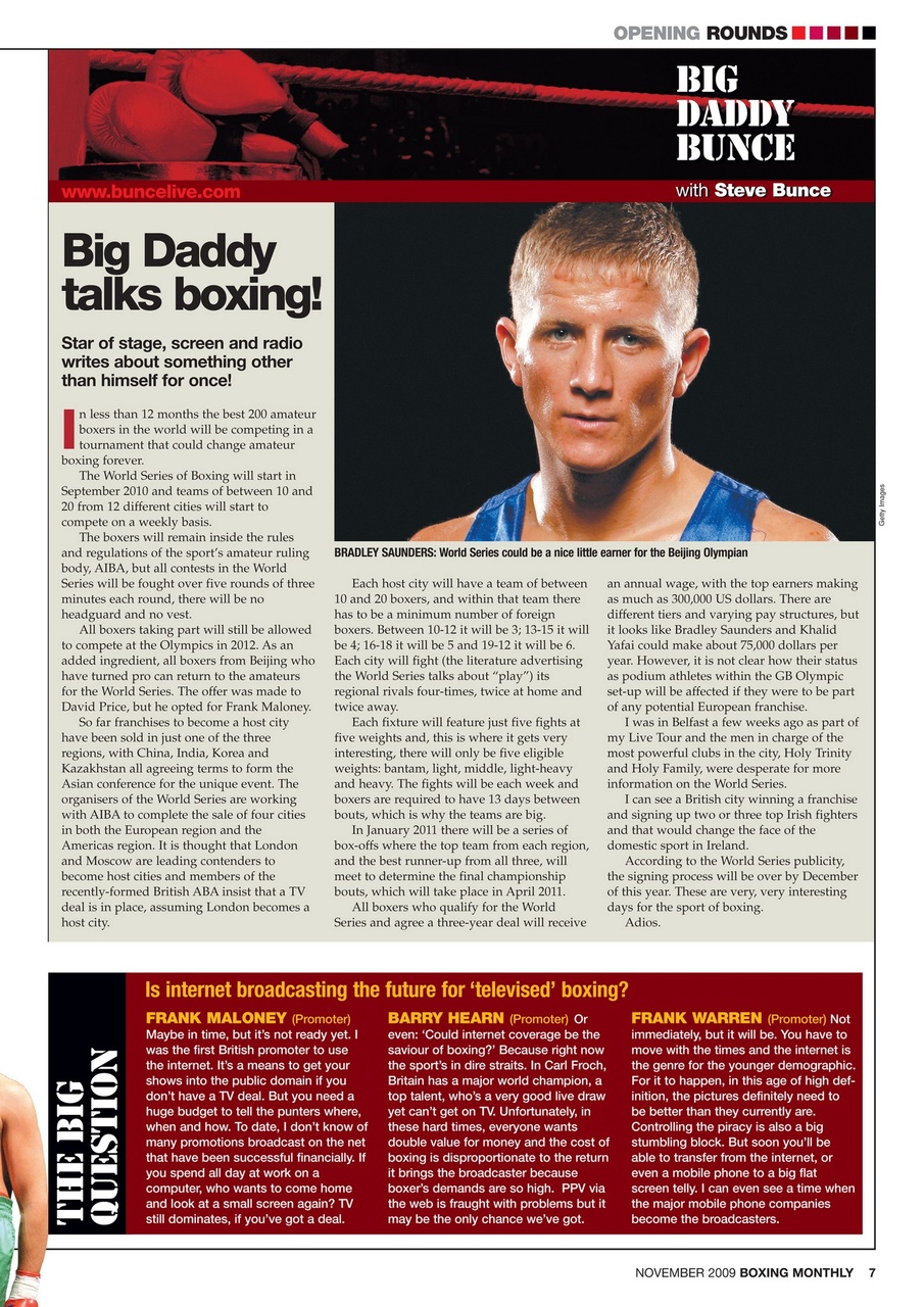 Boxing Monthly Preview Pages