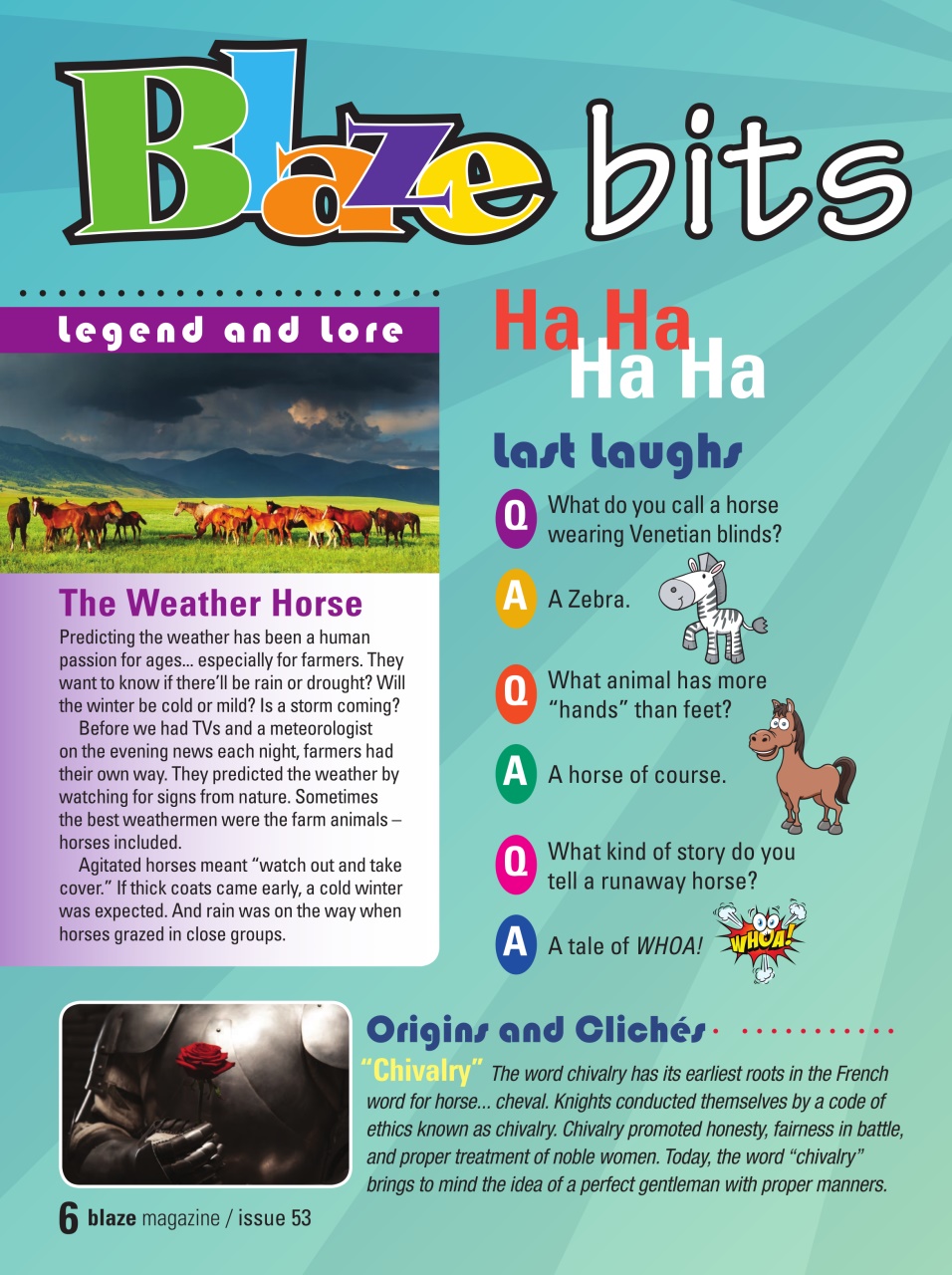 Blaze Magazine For Horse Crazy Kids Preview Pages