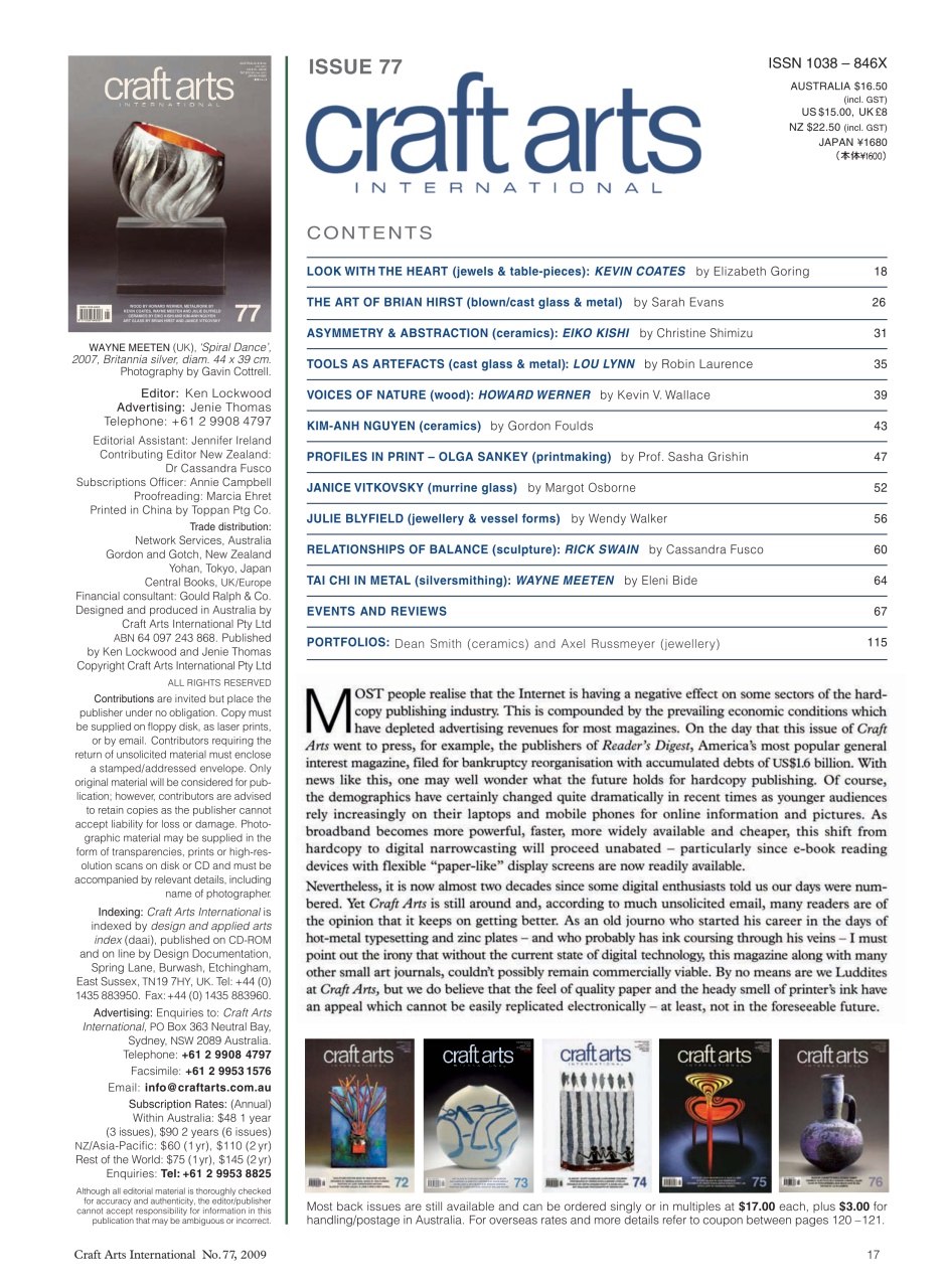 Craft Arts International Preview Pages