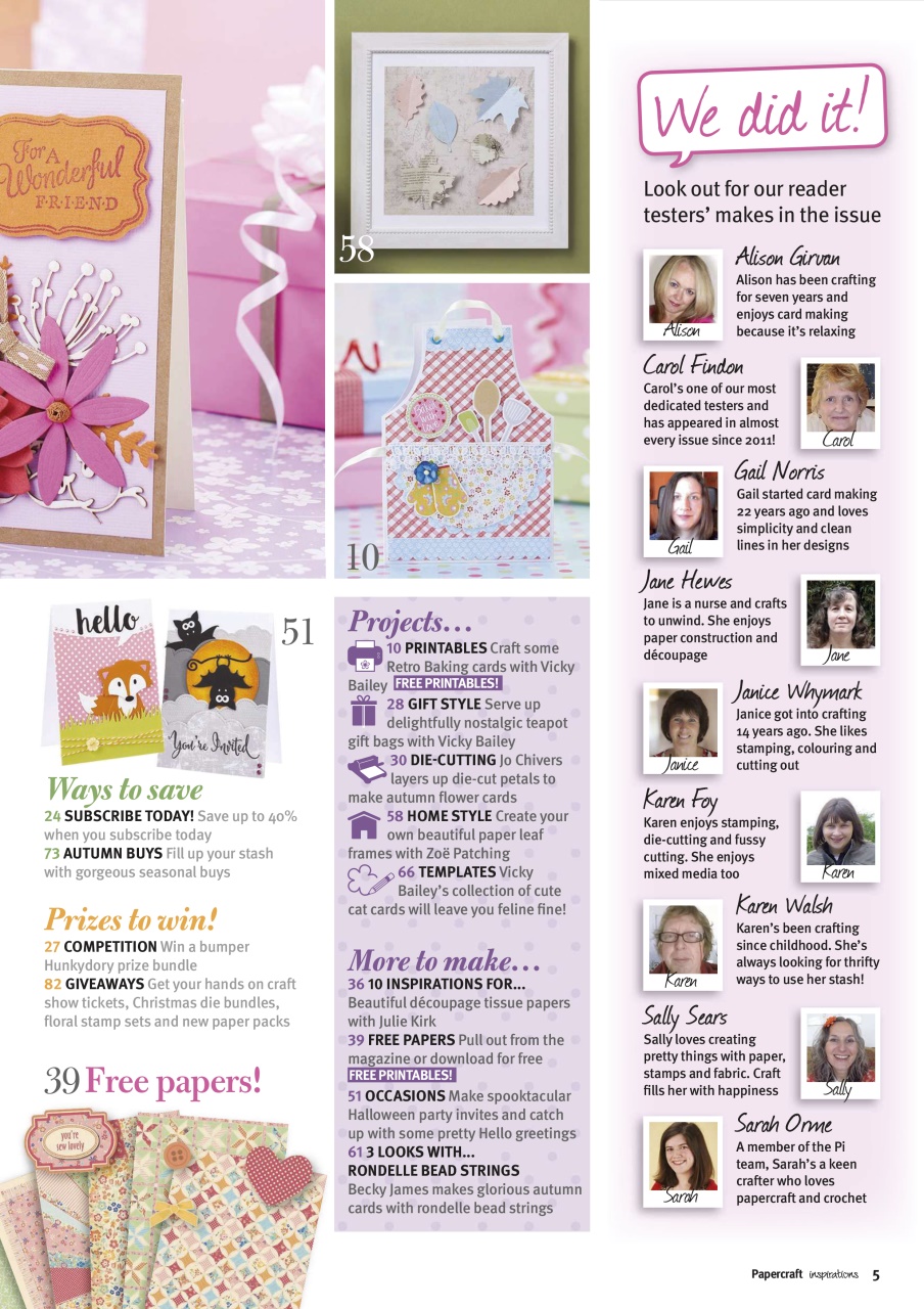 Papercraft Inspirations Preview Pages