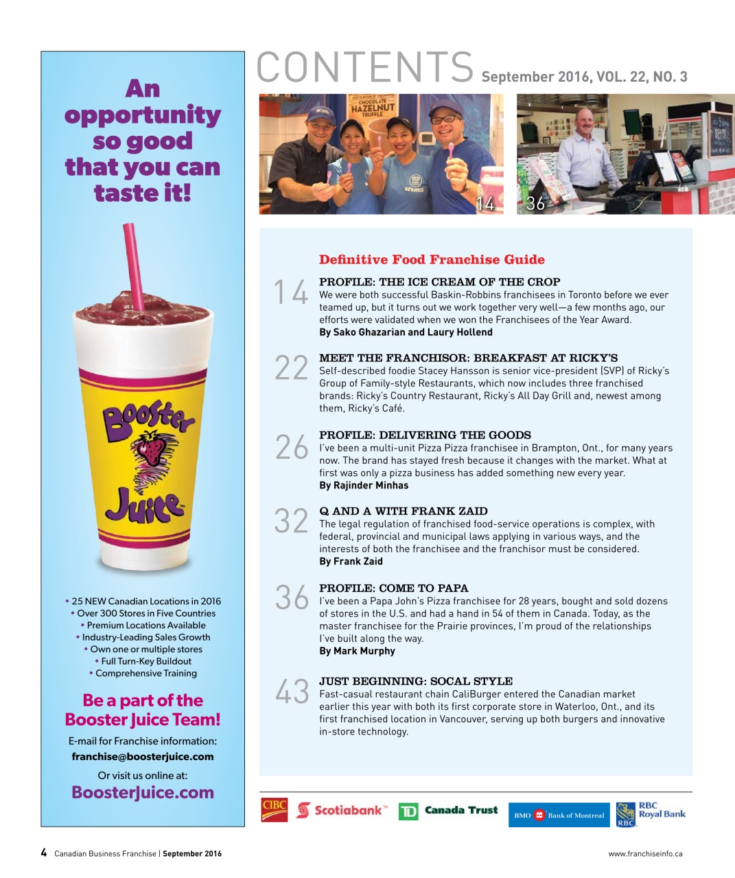 Canadian Business Franchise Preview Pages