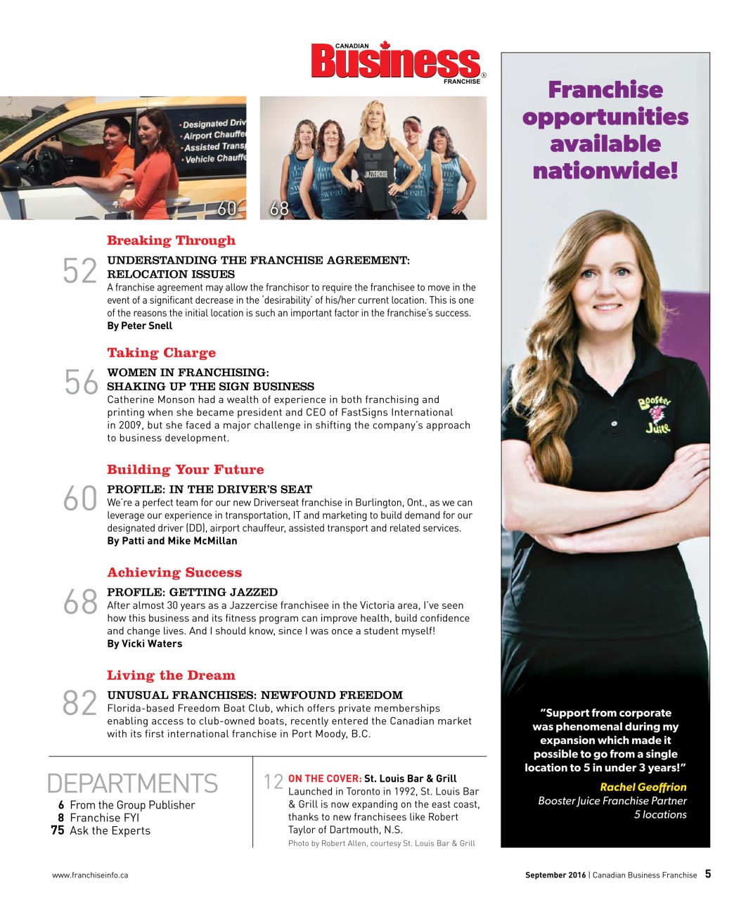 Canadian Business Franchise Preview Pages