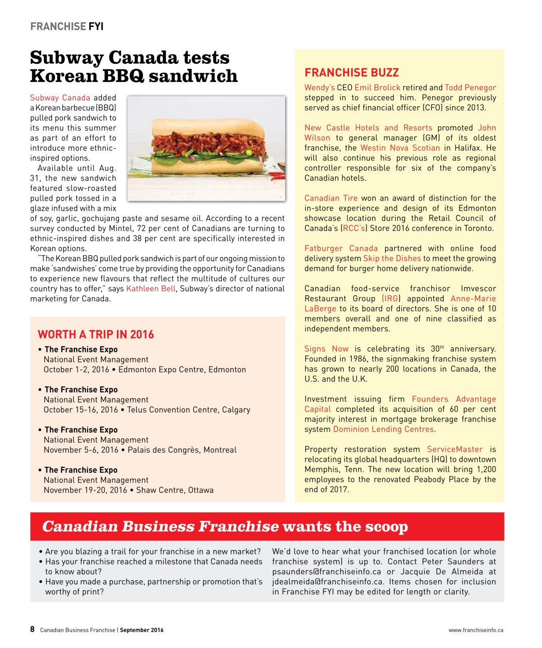 Canadian Business Franchise Preview Pages
