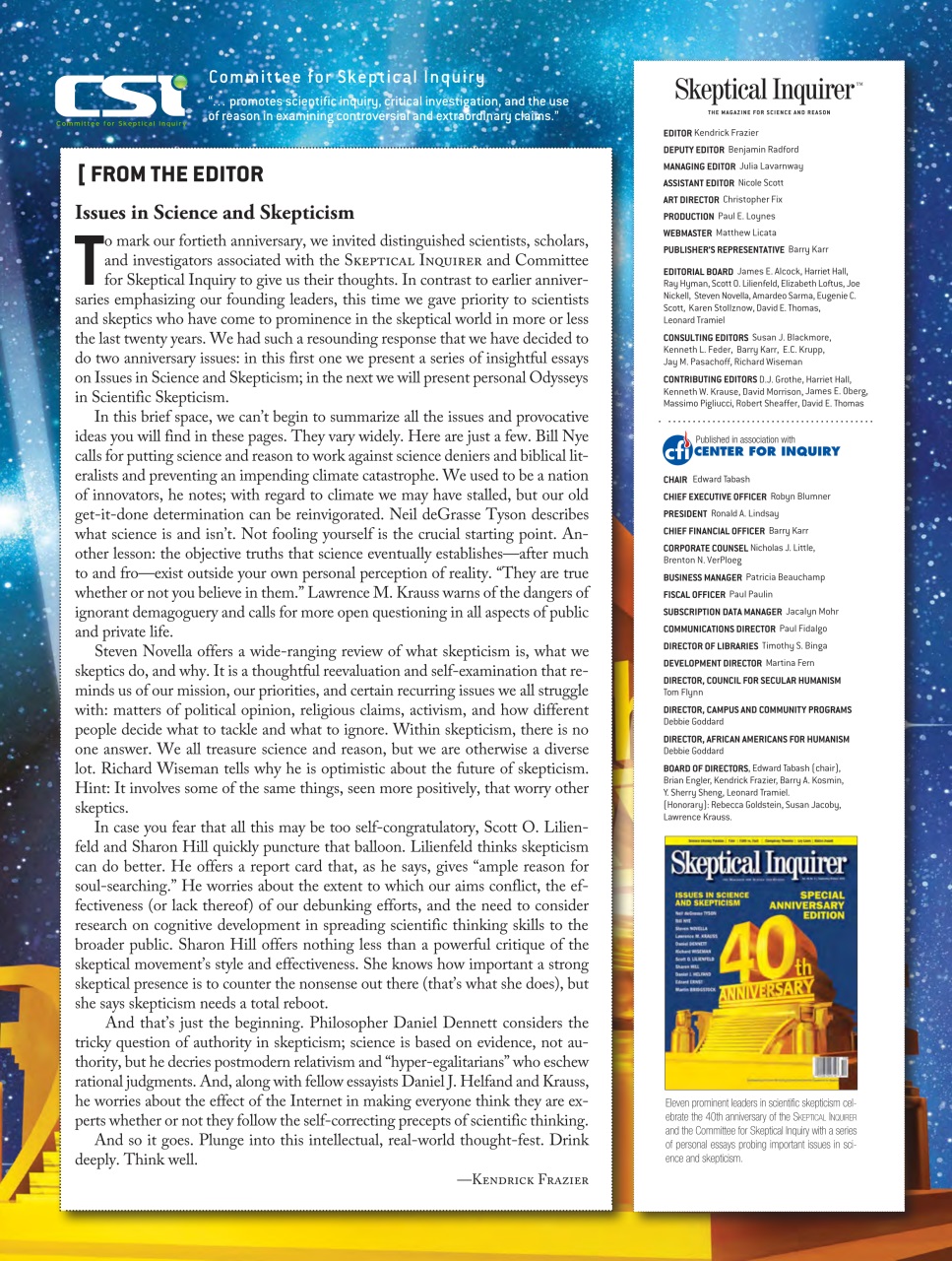 Skeptical Inquirer Preview Pages