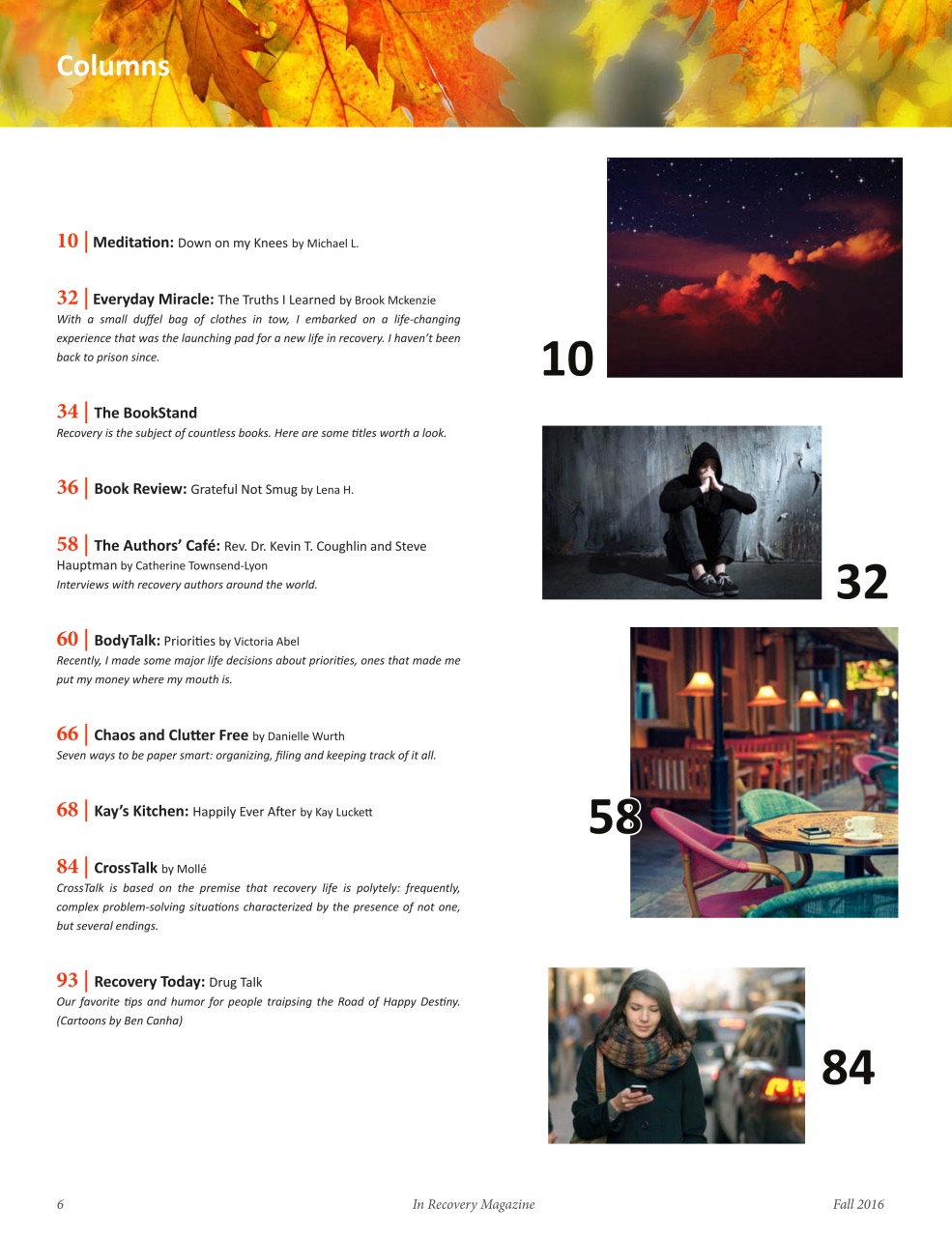 In Recovery Preview Pages