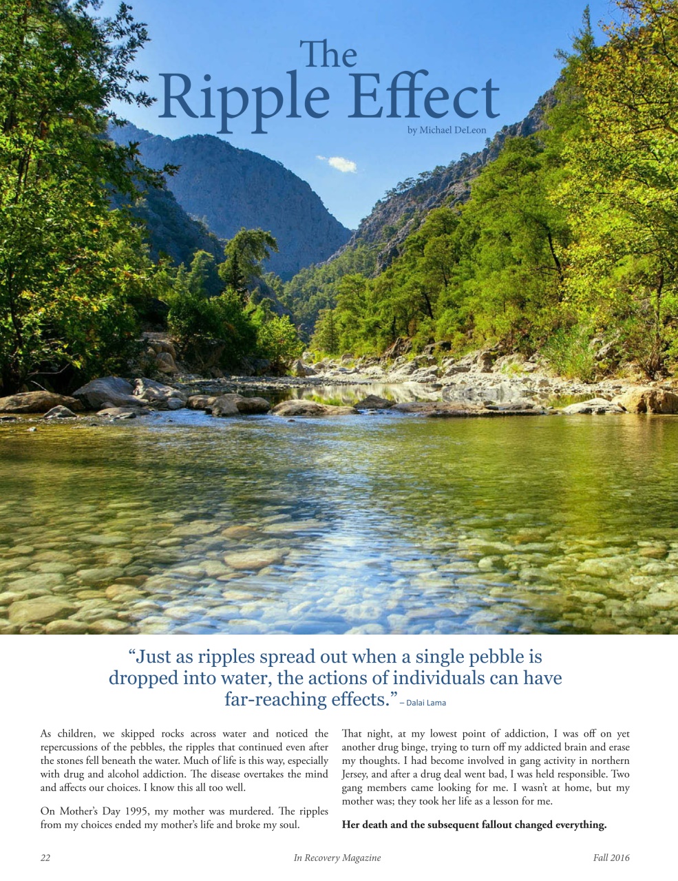 In Recovery Preview Pages