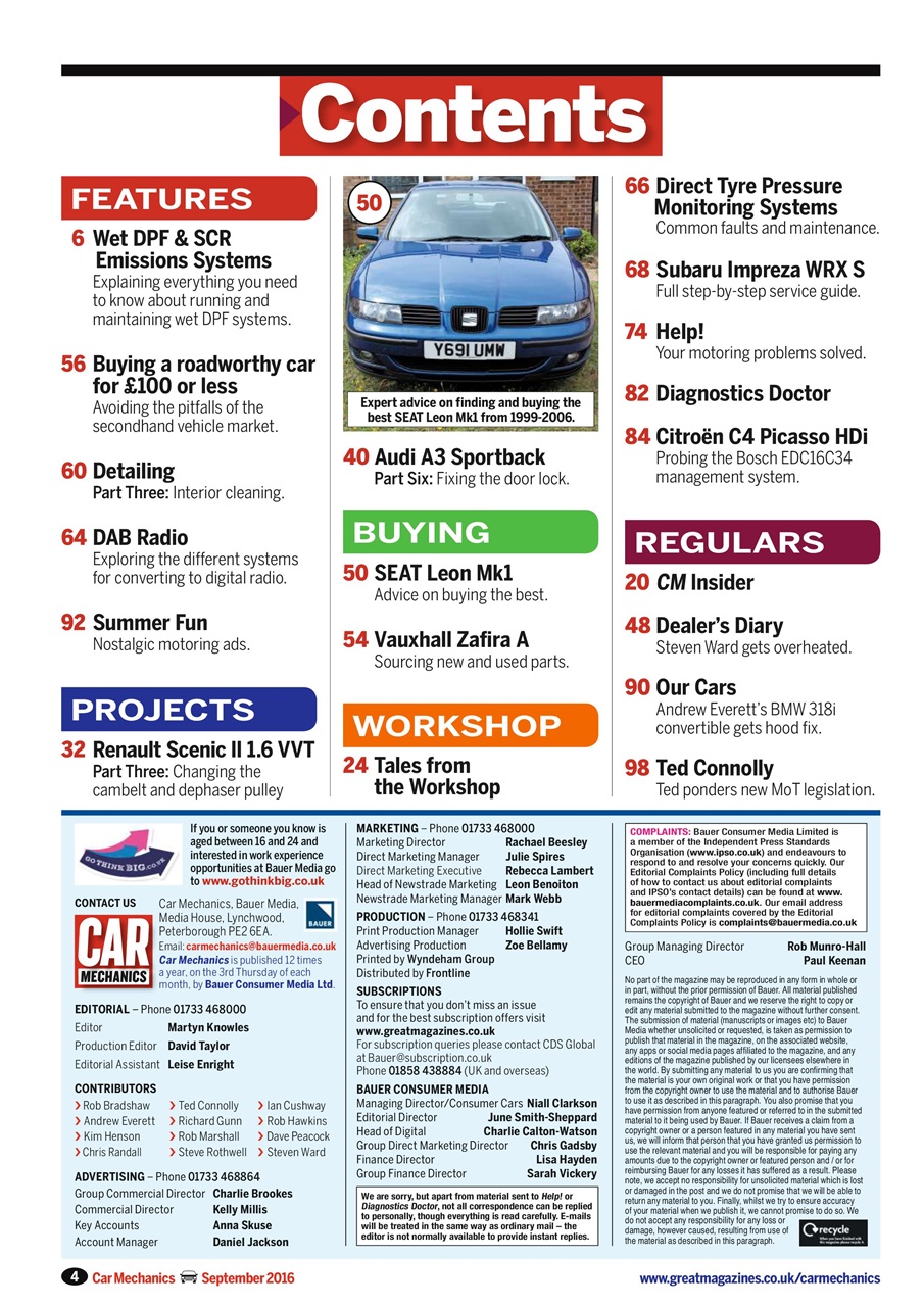 Car Mechanics Preview Pages