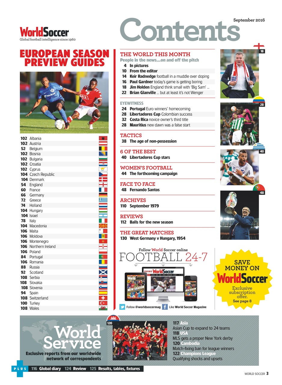 World Soccer Preview Pages