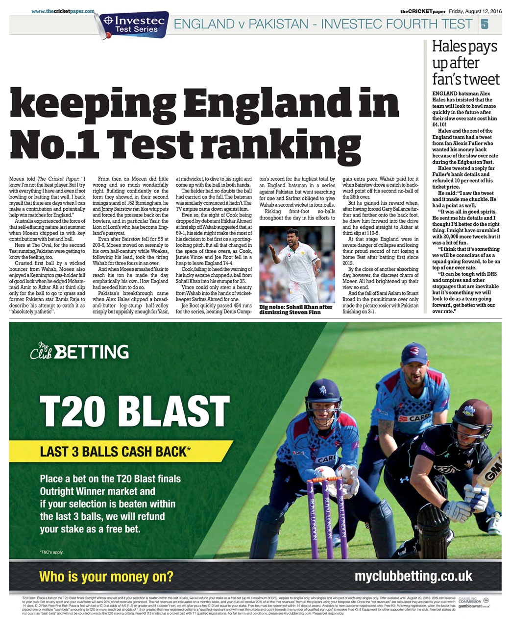 The Cricket Paper Preview Pages