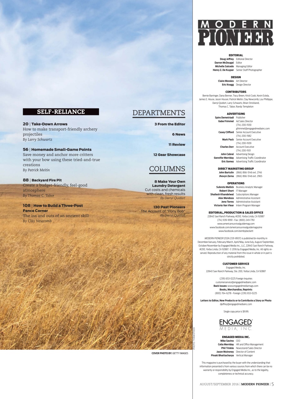 Modern Pioneer Preview Pages