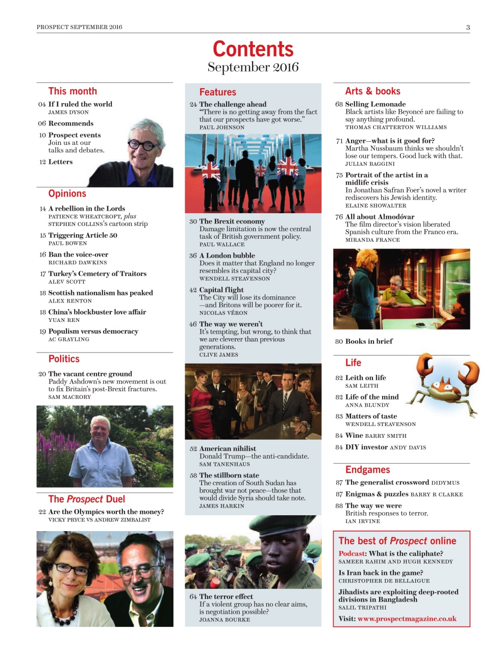 Prospect Magazine Preview Pages