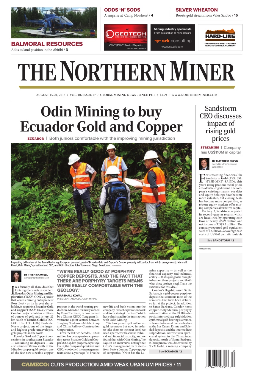 The Northern Miner Preview Pages