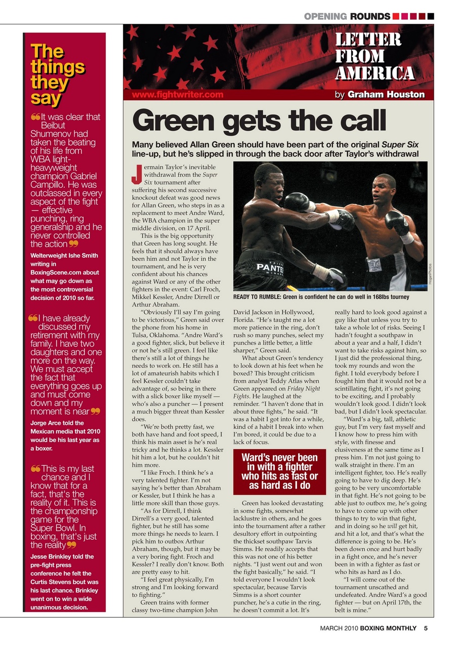 Boxing Monthly Preview Pages