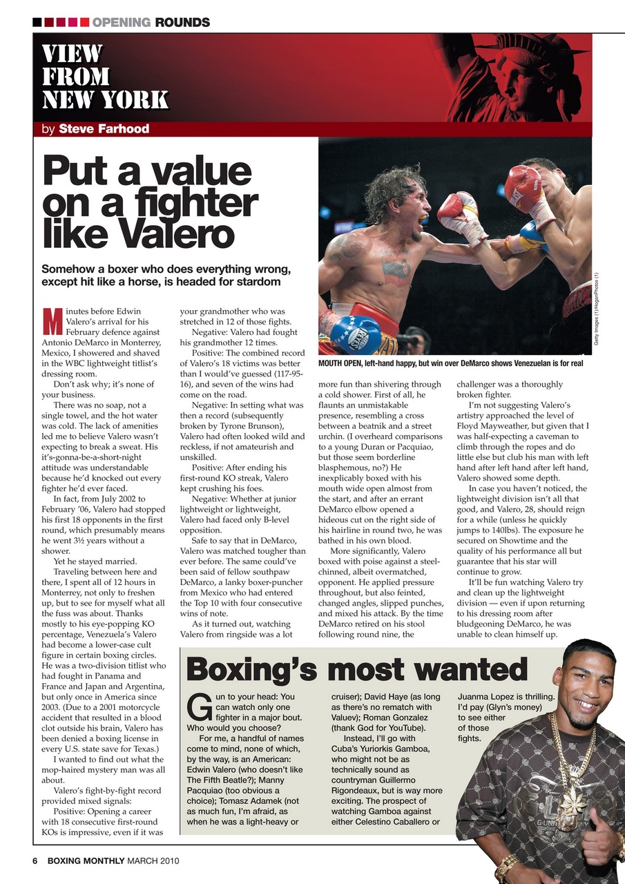 Boxing Monthly Preview Pages