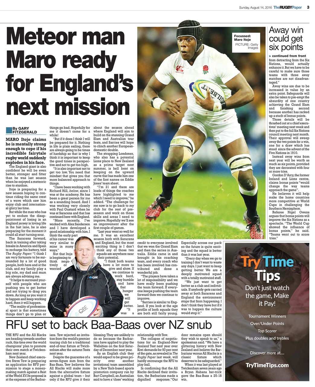 The Rugby Paper Preview Pages