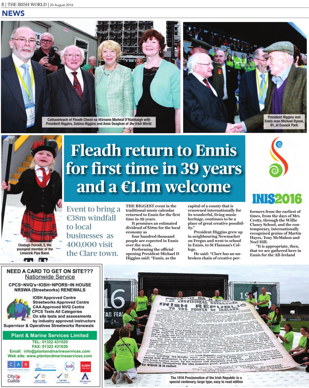 Irish World Preview Pages