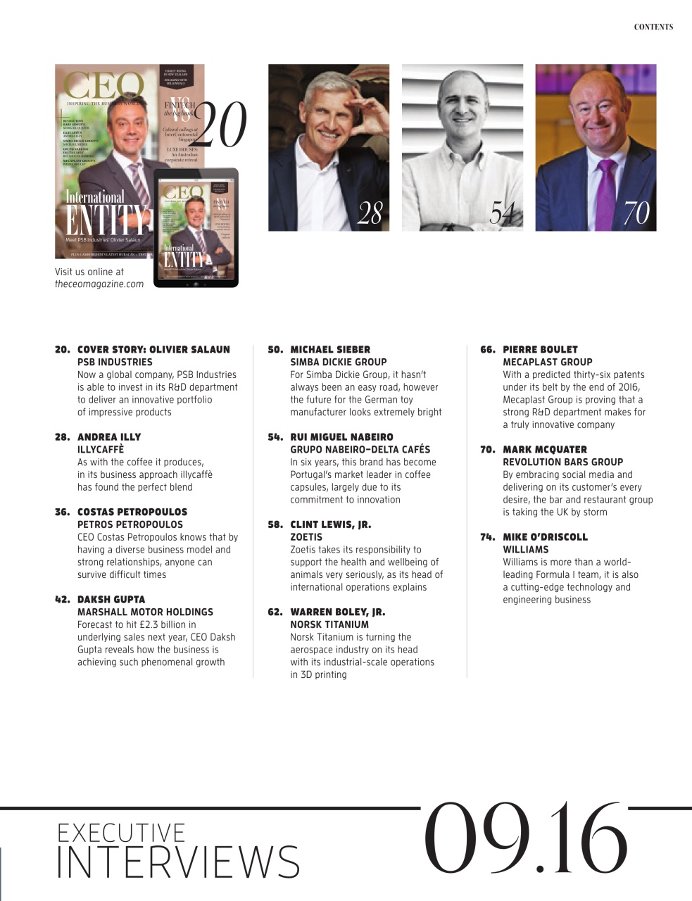 The CEO Magazine EMEA Preview Pages