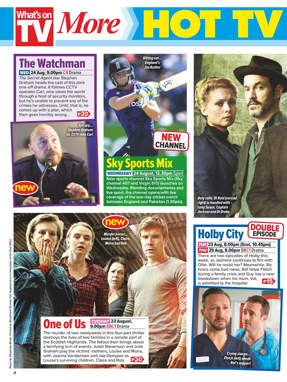 What's on TV Preview Pages