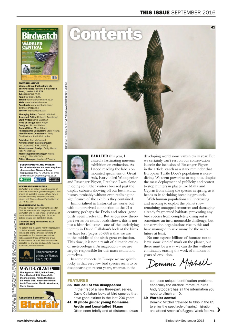 Birdwatch Magazine Preview Pages