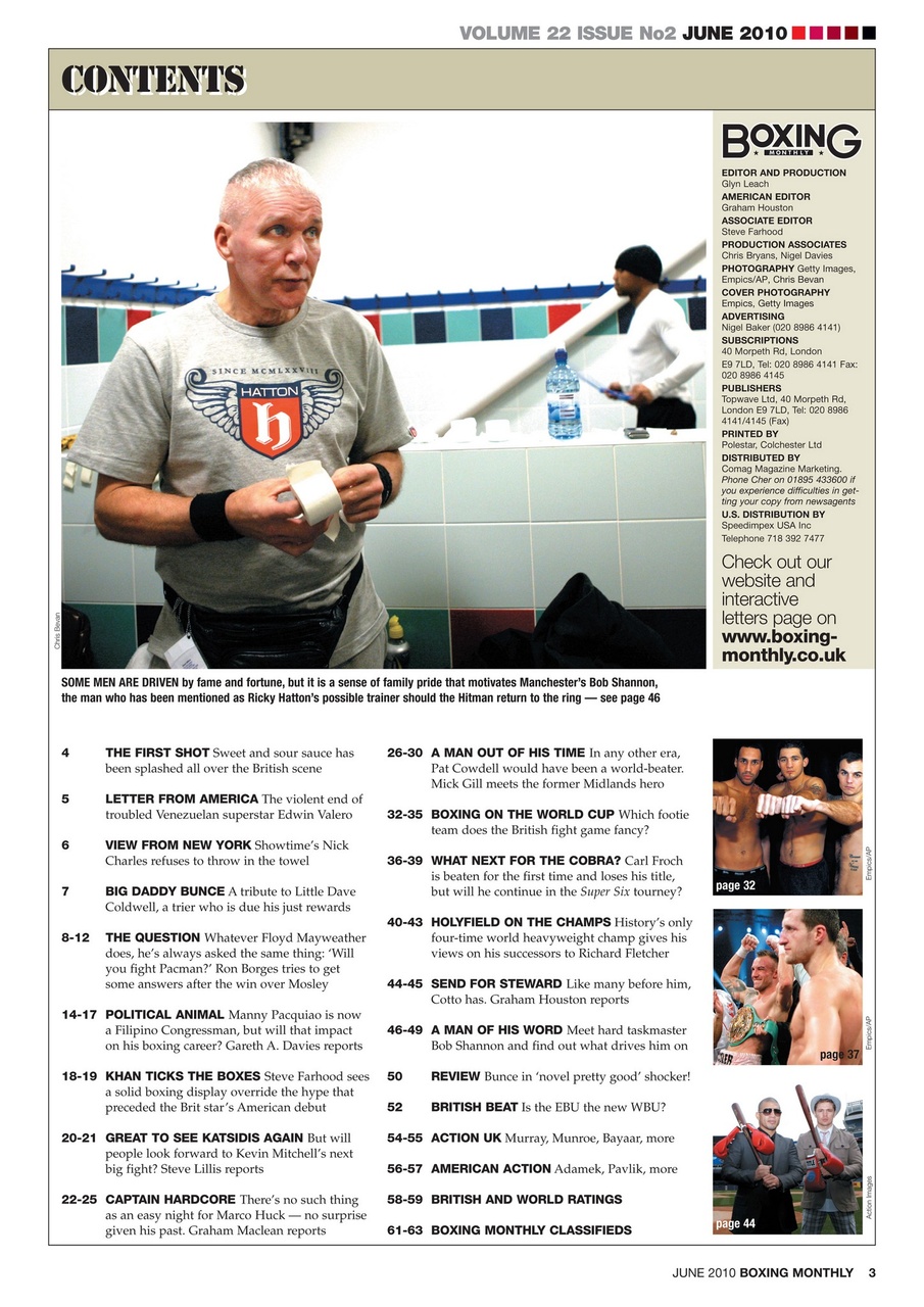 Boxing Monthly Preview Pages