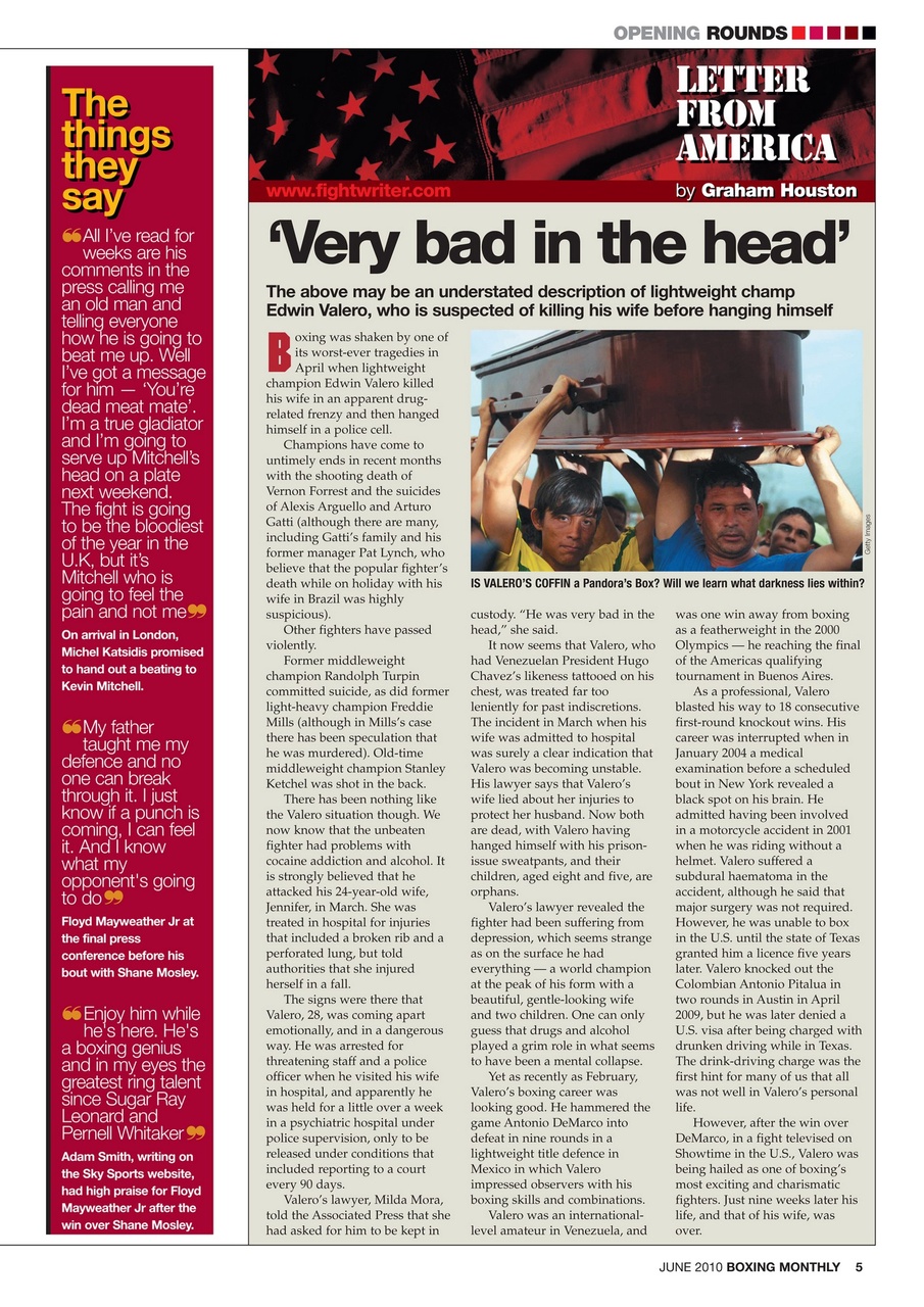 Boxing Monthly Preview Pages