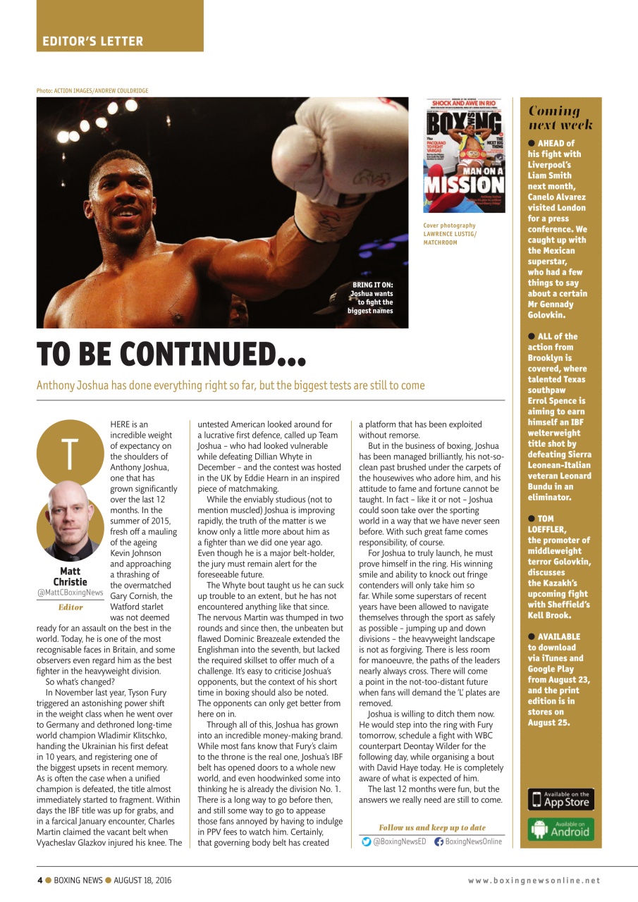 Boxing News Preview Pages