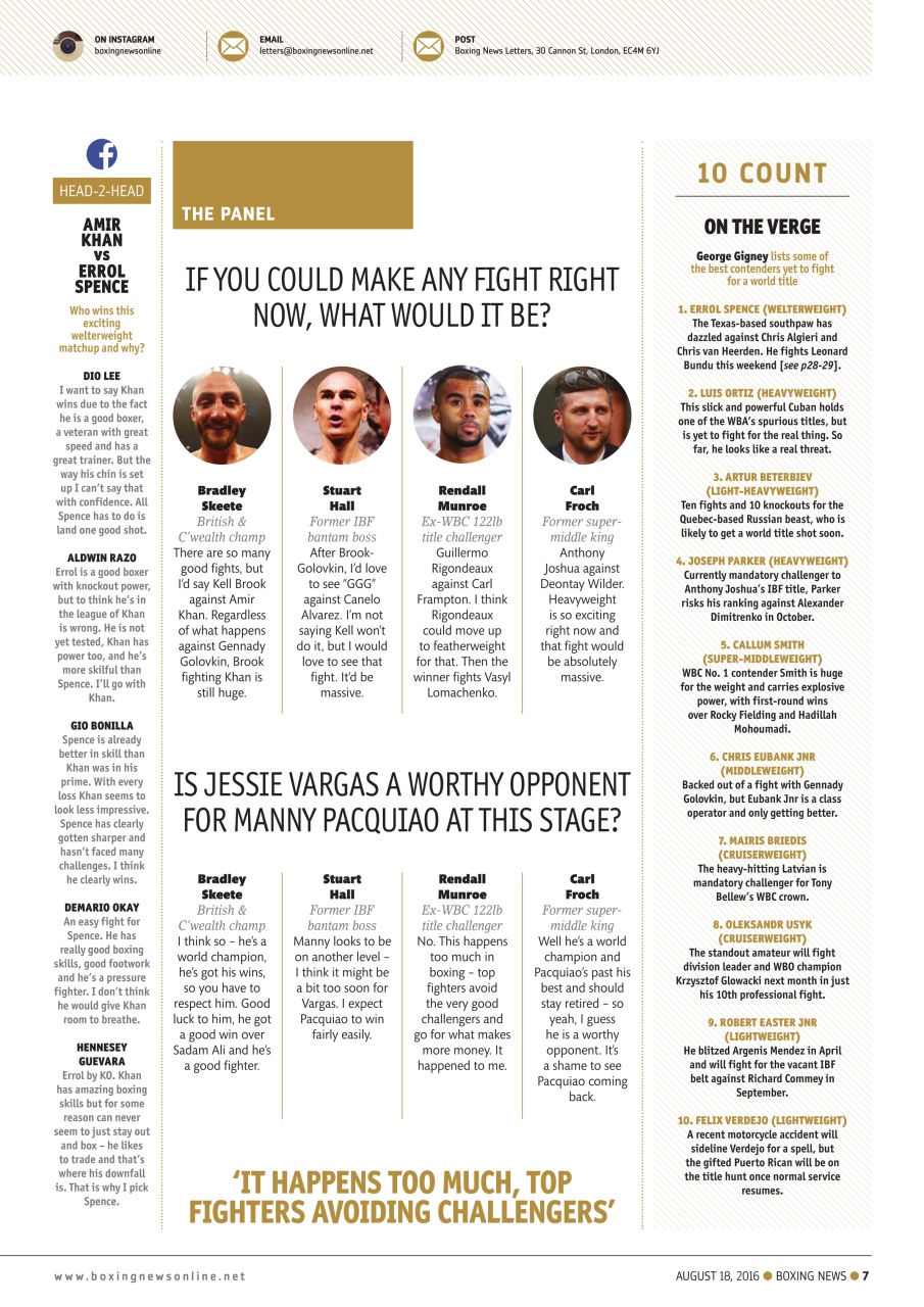 Boxing News Preview Pages