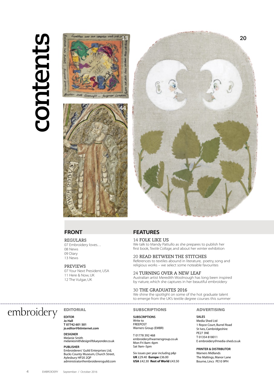 Embroidery Magazine Preview Pages