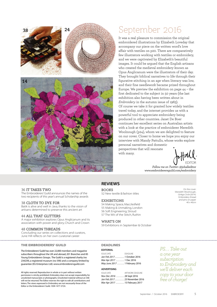 Embroidery Magazine Preview Pages