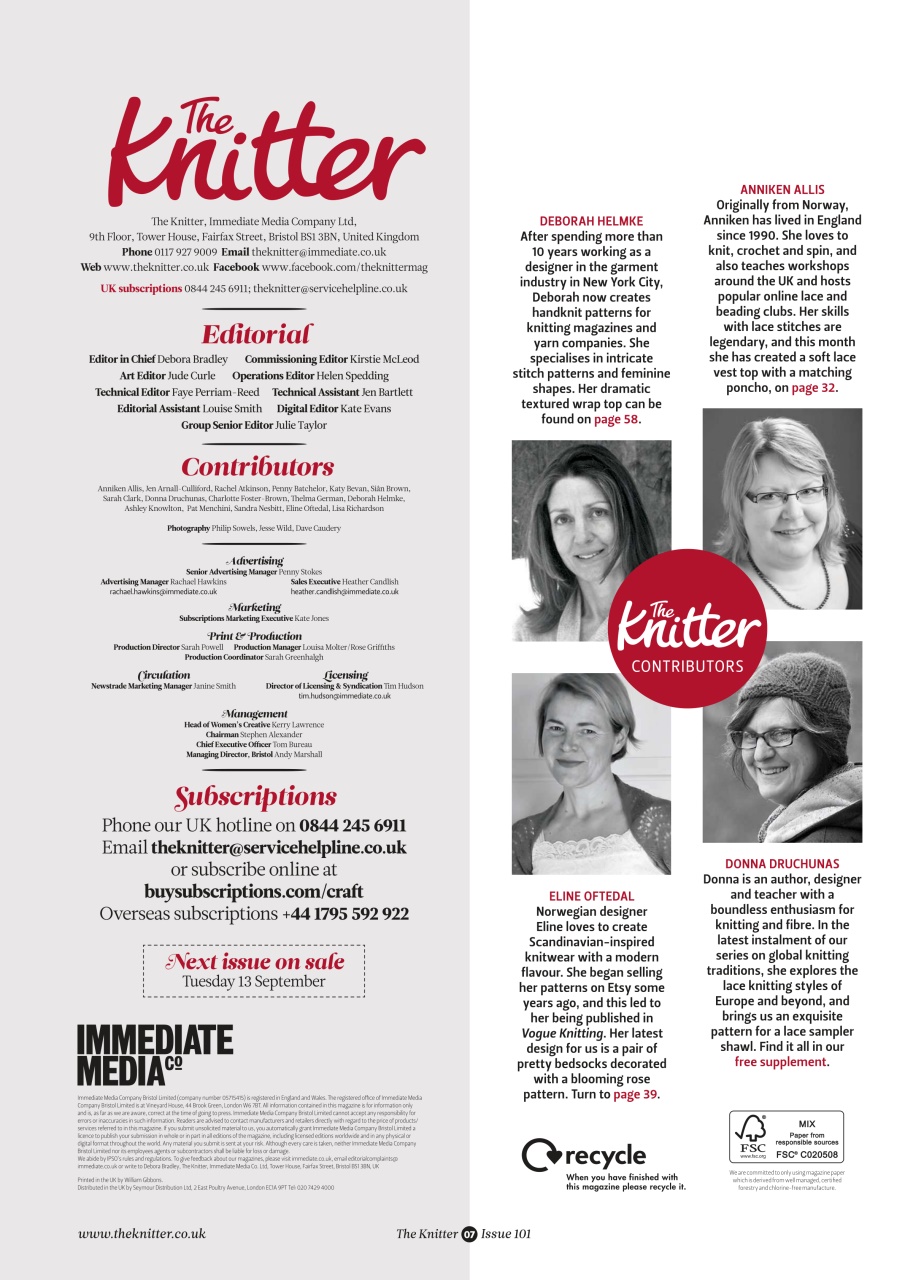 The Knitter Preview Pages