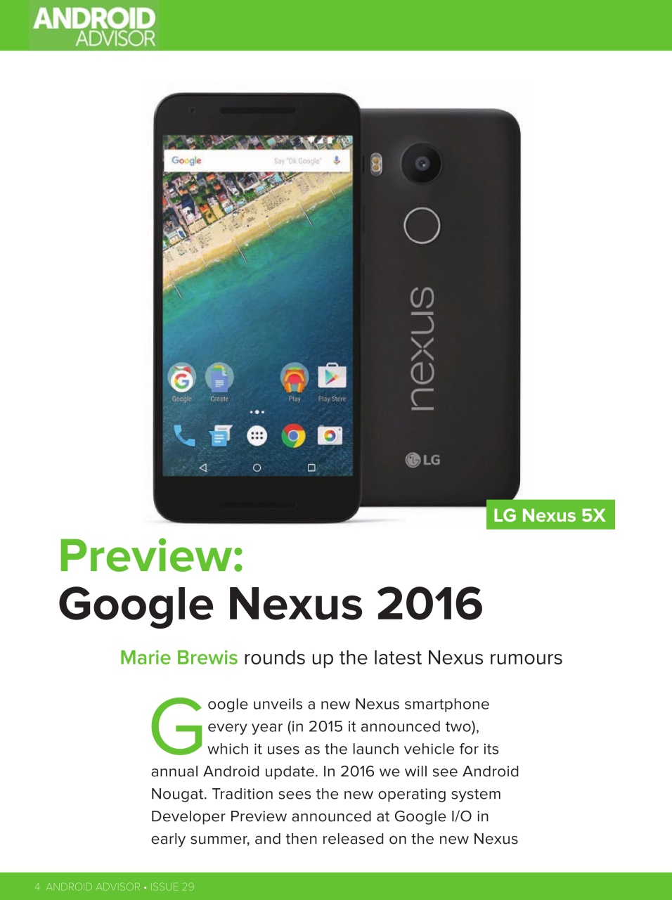 Android Advisor Preview Pages